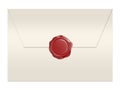 Red wax seal envelope Royalty Free Stock Photo