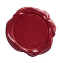 Red wax seal or signet isolated with clipping path