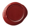 Red wax seal isolated with clipping path