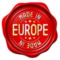 Red wax seal - made in Europe