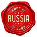 Red wax seal - made in Russia