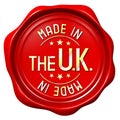 Red wax seal - made in the UK, United Kingdom