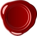 Red wax seal (vector)