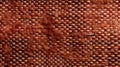 Red Weave Woven Fabric Background Photo With Attention To Texture