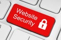 Red website security button