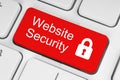 Red website security button Royalty Free Stock Photo