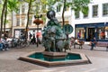 Red Well Fountain (Sheep Fountain) on Place du Puits-Rouge Royalty Free Stock Photo