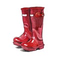 Red Wellington Boots