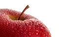 Red wet apple. Royalty Free Stock Photo