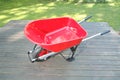 Red wheel barrow 2 Royalty Free Stock Photo