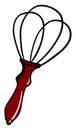 Red whisk, illustration, vector Royalty Free Stock Photo