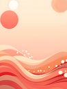 a red and white abstract background with circles. Abstract Salmon color hearts background.