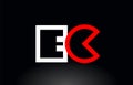 red white alphabet letter ec e c combination for logo icon design