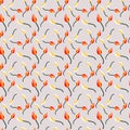 Red and white anthurium seamless pattern