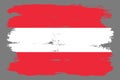 Red and white Austrian flag with stripes.