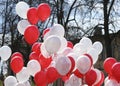 Red and white baloons Royalty Free Stock Photo