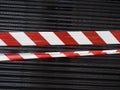 red and white barrier tape Royalty Free Stock Photo