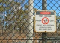 Red, white and black Danger, High Voltage, Keep Out sign Royalty Free Stock Photo