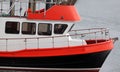 Red, White and Black Fishing Boat Royalty Free Stock Photo