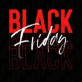 Red White Black Friday Shopping Discount Sale Card Royalty Free Stock Photo