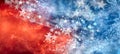 Red, white, and blue abstract background with sparkling stars. USA background wallpaper for 4th of July, Memorial Day, Veteran`s Royalty Free Stock Photo