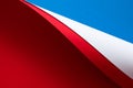 Red, white and blue abstract colored paper background, wallpaper Royalty Free Stock Photo