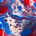 Red, White, Blue Acrylic Paint Chaos Royalty Free Stock Photo