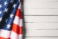 Red, white, and blue American flag for Memorial day or Veteran`s day background Royalty Free Stock Photo