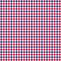 Red white blue check twill plaid