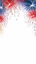 Red white and blue fireworks Royalty Free Stock Photo