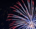 Red, White and Blue Fireworks Royalty Free Stock Photo