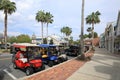 Red White and Blue Golf Carts Royalty Free Stock Photo