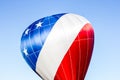 Red, white and blue hot air balloon Royalty Free Stock Photo