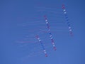 Red, white and blue kites Royalty Free Stock Photo