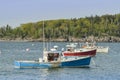 Red White Blue Lobster Boats at Bar Harbor Maine