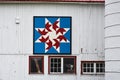 Red, White, and Blue Quilt Barn Royalty Free Stock Photo