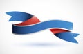 Red, white, blue ribbon illustration Royalty Free Stock Photo