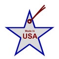 Made in the USA tag Royalty Free Stock Photo