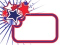 Red, White and Blue Stars Banner on White BKGD