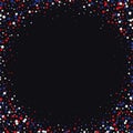 Red white and blue stars on a black background. USA. Independence Day. eps 10 Royalty Free Stock Photo