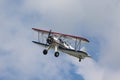 Red, White, and Blue Sterman Biplane Royalty Free Stock Photo