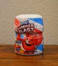 Red, white and blue Summer Blast Tropical Punch Kool-Aid drink powder mix Royalty Free Stock Photo