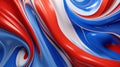 a red white and blue swirls