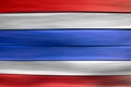 Red white blue Thailand flag on wood sheet background