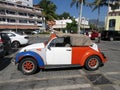 Red, White and Blue Volkswagen Beetle