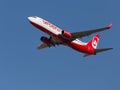 Red-white Boeing 737-86J Air Berlin