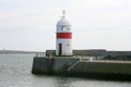 Red and white breakwater light Royalty Free Stock Photo