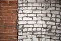 Red and white brick old wall Royalty Free Stock Photo