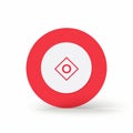 a red and white button with an arrow on it Royalty Free Stock Photo