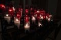 Candles Burning Bright in a Christian Church Royalty Free Stock Photo